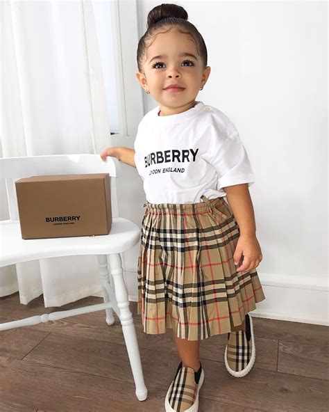 black girl in burberry shirt|baby girl Burberry shirt.